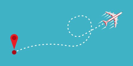 Самолетик с траекторией