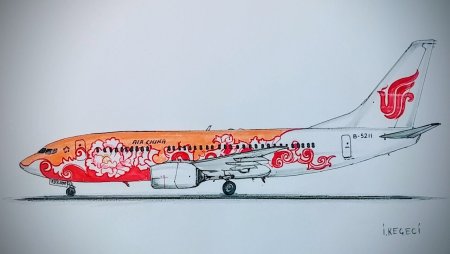 Пассажирский самолет рисунок