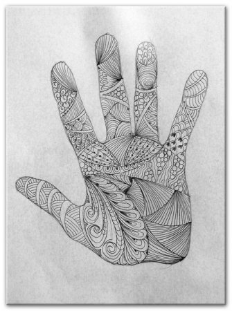 Гелевой ручкой на руке