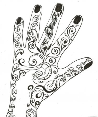 Узоры на руке легкие