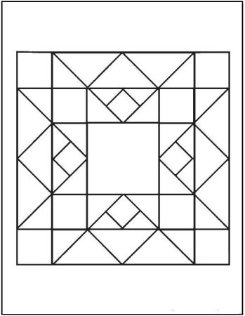 Геометрический орнамент в квадрате