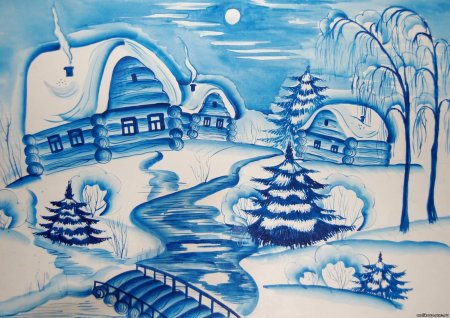 Рисунки на зимнюю тематику