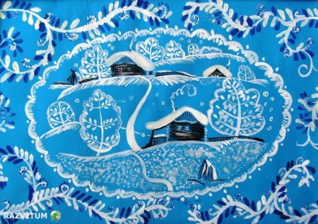 Рисование зимние узоры