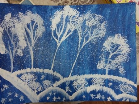 Рисование зимние узоры