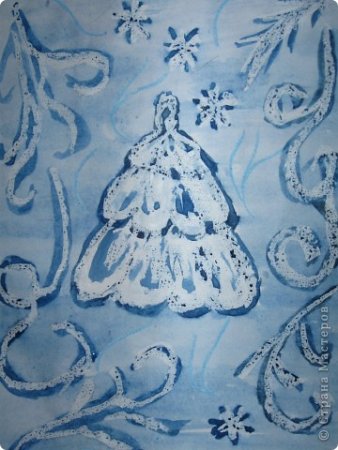 Техника рисования морозных узоров