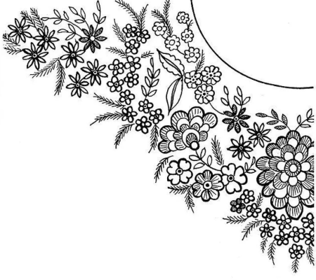 Орнамент для вышивки гладью