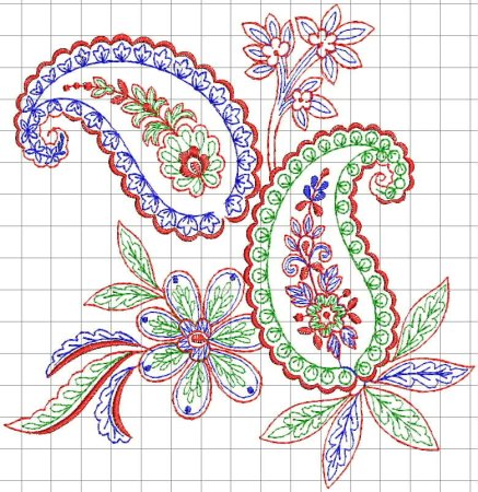 Орнамент для вышивки гладью