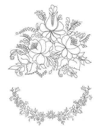 Орнамент для вышивки гладью