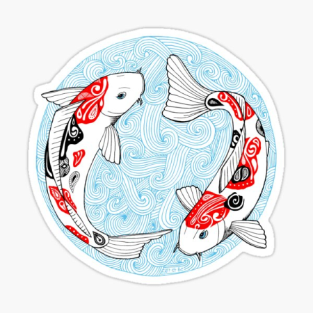 Японский орнамент рыбы