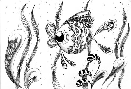 Зентанглы рыба