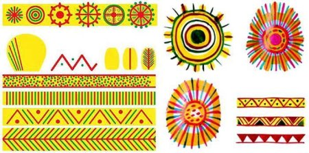 Узоры филимоновской росписи