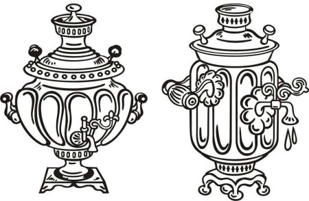 Самовар раскраска