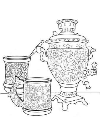 Самовар силуэт