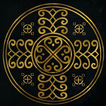 Шнуровидный Якутский орнамент