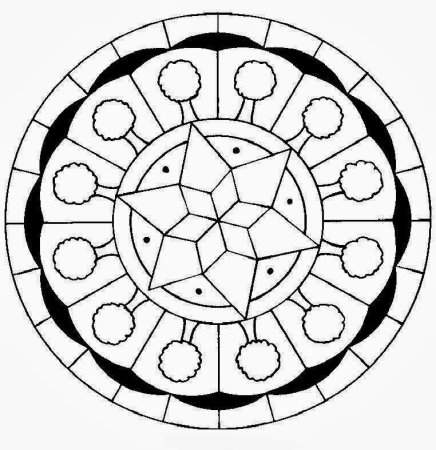 Тарелка с геометрическим рисунком для раскрашивания