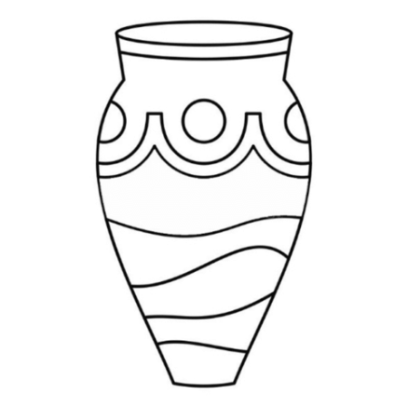 Ваза для раскрашивания детям