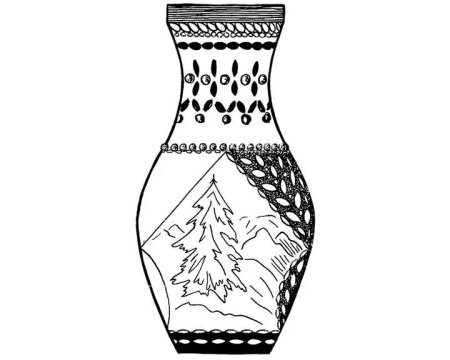 Раскраска вазы