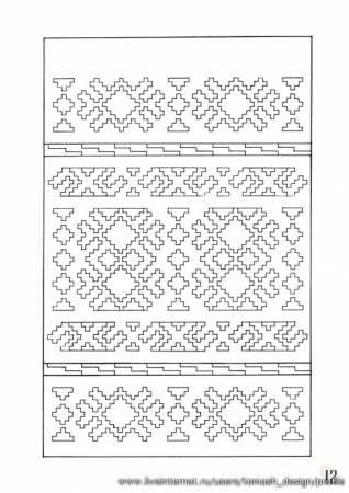 Полотенце с татарским орнаментом для разукрашивания