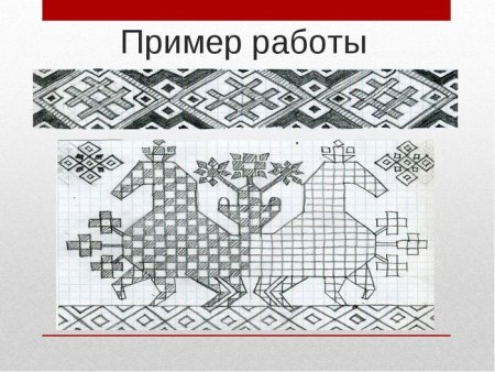Образы и мотивы в орнаментах русской народной вышивки