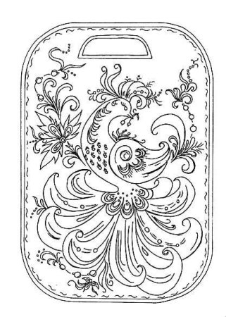 Раскраска "Хохломская роспись"