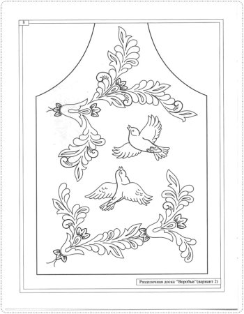 Роспись по дереву трафареты