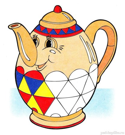 Чайник с геометрическими фигурами