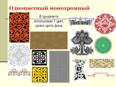 Монохромный и полихромный орнамент
