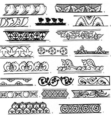 Стилизованный орнамент в полосе
