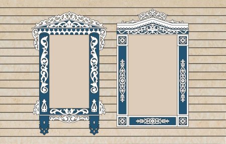 Наличники вектор чб