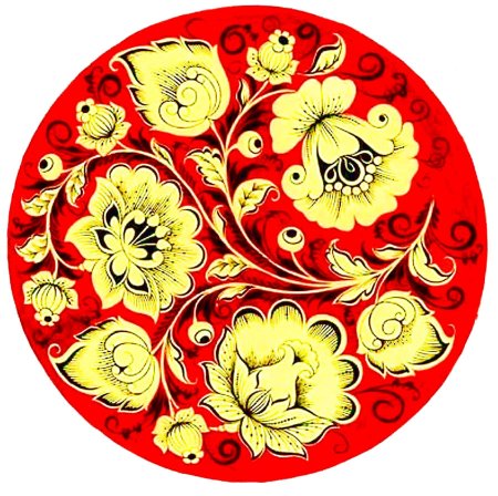 Хохломская роспись розы