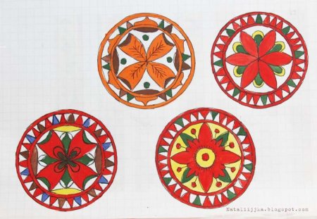 Борецкая роспись орнамент