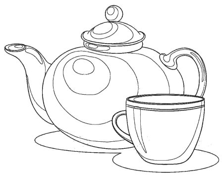 Чайный сервиз раскраска