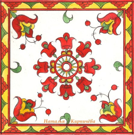 Узоры Северной Двины пермогорская роспись