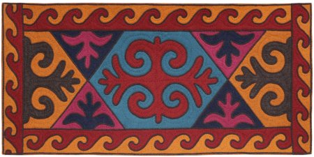 Кыргызский орнамент шырдак вектор