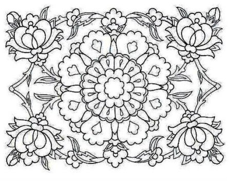 Раскраска платок с узорами