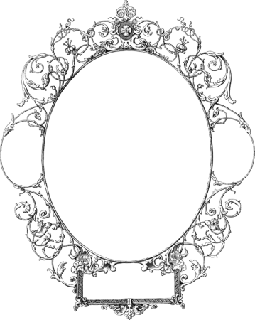 Винтажная овальная рамка