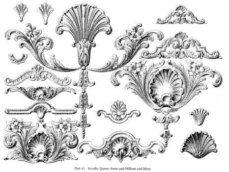 Орнамент в стиле рококо Рокайль