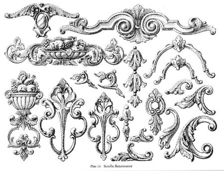 Ренессанс орнамент акантовый лист