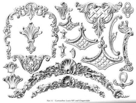 Узоры рококо Акант