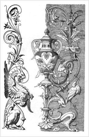 Орнамент в стиле рококо Рокайль