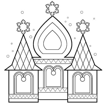Терем Деда Мороза разукрашка