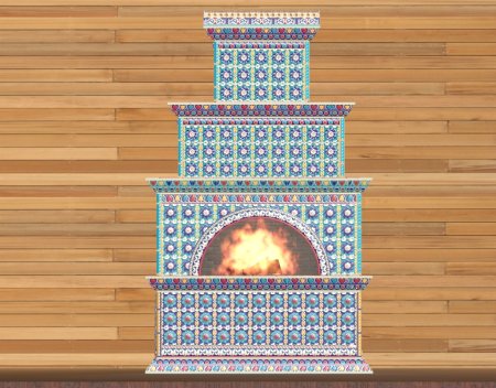 Ярославская русская печь с изразцами