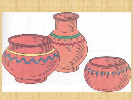 Нарисовать глиняную посуду