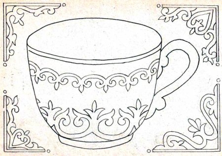 Чашка с орнаментом рисунок