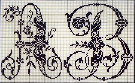 Вензель вышивка крестом