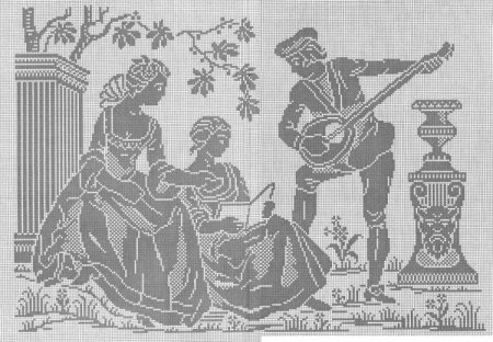 Филейное вязание картины