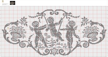 Филейная вышивка антикварная