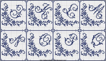 Вышивка крестом угловой орнамент