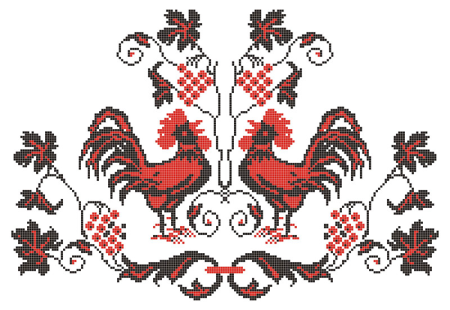 Орнаменты зооморфные в рушниках