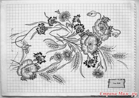 Старинные узоры для вышивки гладью